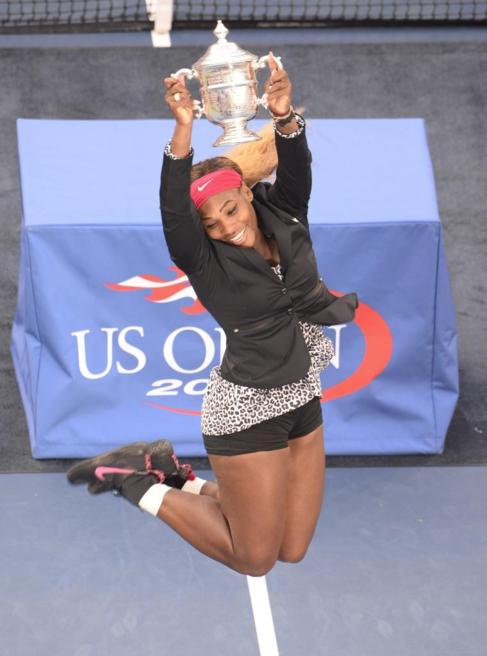 Serena Williams, con su sexto trofeo del US Open.