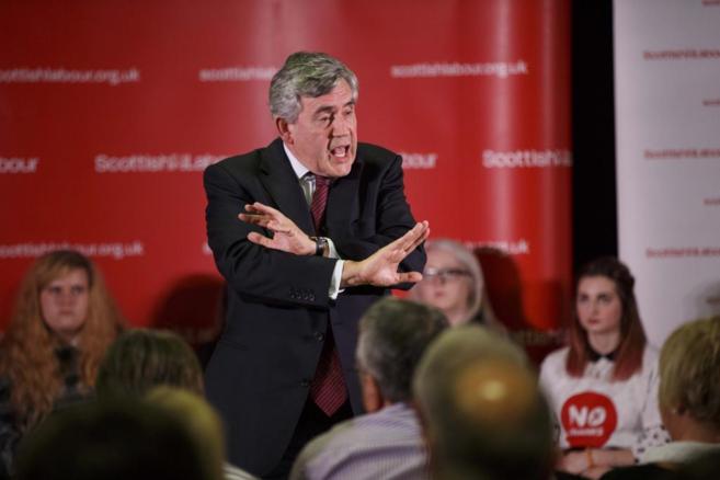 El ex mandatario británico Gordon Brown, durante una conferencia en...