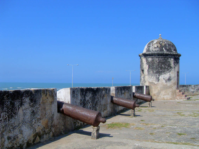 Imagen de la muralla de Cartagena de Indias, cuya extensin es de 11...