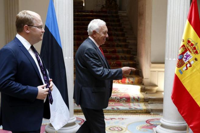 Jos Manuel Garca-Margallo, con su homlogo de Estonia, Urmas...