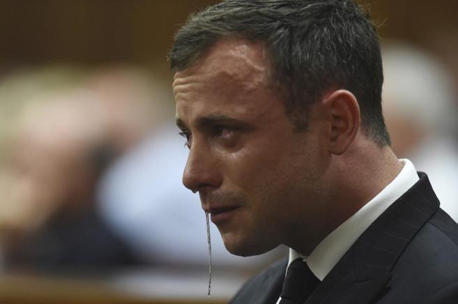 Oscar Pistorius, durante el juicio por la muerte de su novia Reeva...