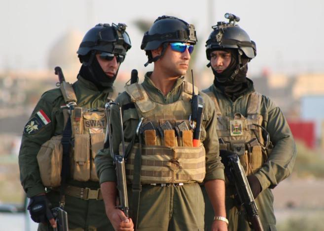Fuerzas especiales iraques, durante una ceremonia de graduacin.