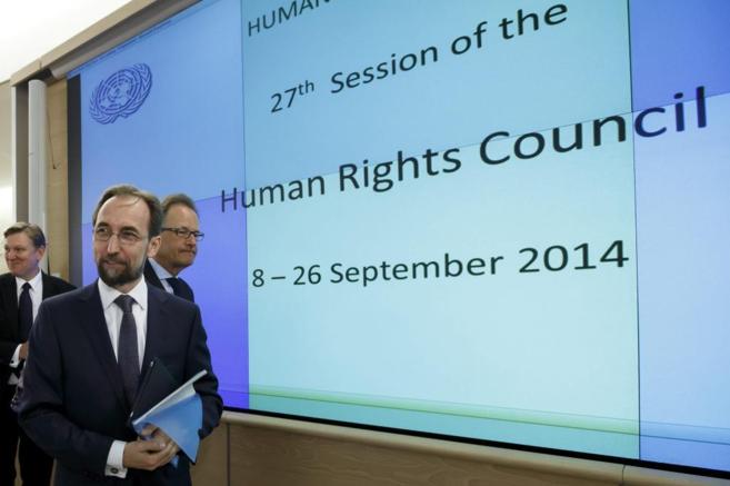 El alto comisario de Derechos Humanos, Zeid Ra'ad al Hussein, en una...