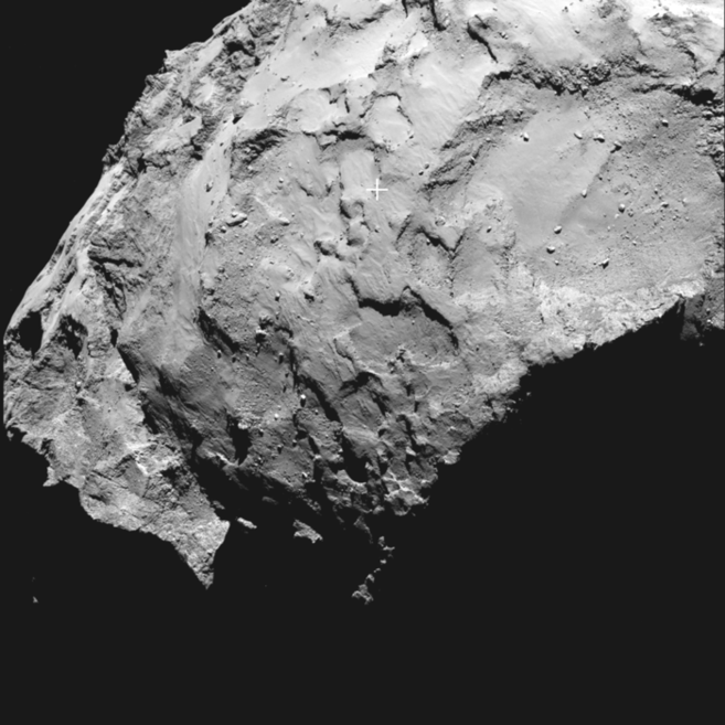 Detalle de la zona del cometa denominada J, donde se intentará el...