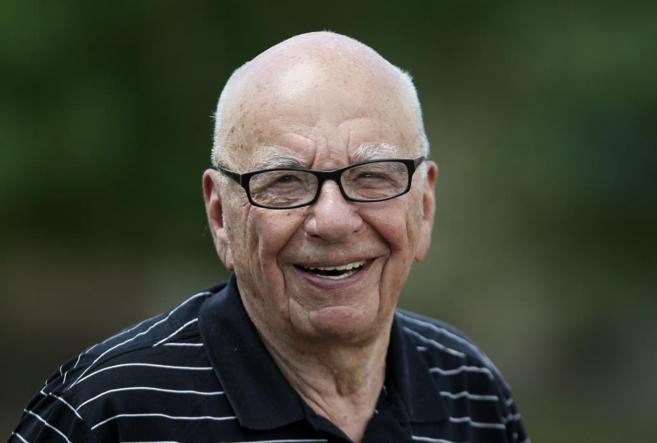 El magnate australiano, Rupert Murdoch, en una conferencia celebrada...
