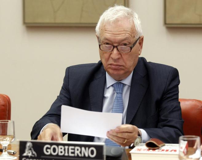 Margallo durante su comparecencia ante la comisin de Exteriores del...