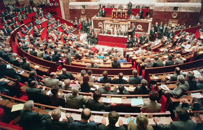 Vista general de una sesin de la Asamblea Nacional francesa.