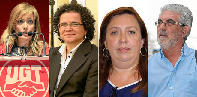 De izquierda a derecha, Carmen Castilla, Soledad Ruiz, Mara del Mar...