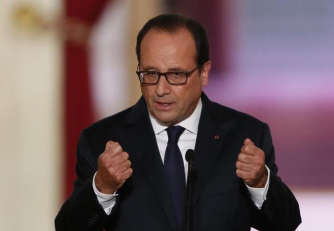 El presidente francs, Franois Hollande en el Palacio del Elseo,...