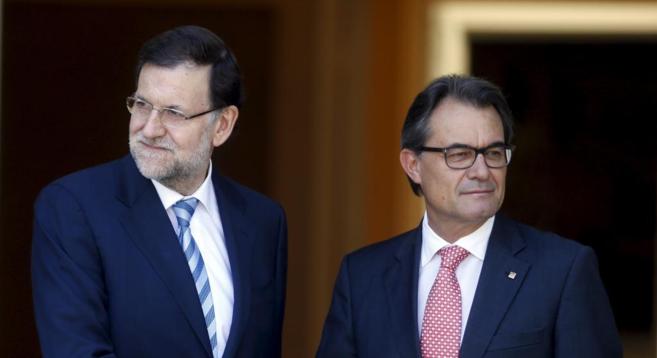 Mariano Rajoy y Artur Mas, el pasado mes de julio durante un encuentro...