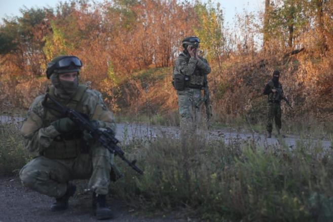 Soldados ucranianos desplegados en el este del país.