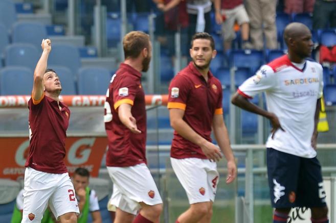 Alessandro Florenzi celebra el definitivo 2-0 para la Roma.