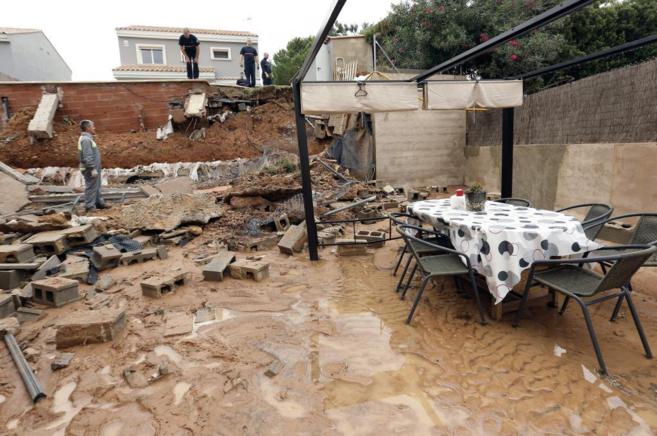 Un chalet inundado en la localidad valenciana de Bétera.