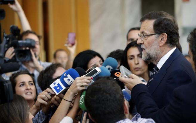 Rajoy al anunciar la retirada de la reforma.