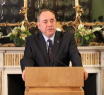 El ministro principal de Escocia, Alex Salmond, durante una rueda de...