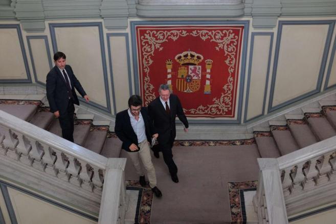 Alberto Ruiz-Gallardn abandona la sede del Ministerio de Justicia...