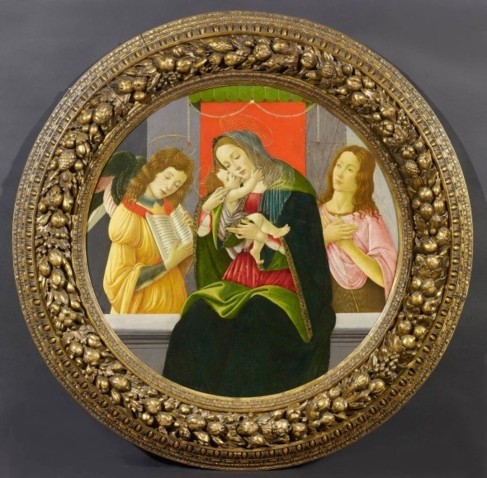 'Virgen con niño, San Juan Bautista y un ángel', de...