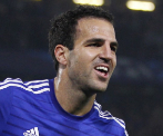 Chelsea's Spanish midfielder Cesc Fabregas celebrates scoring the...