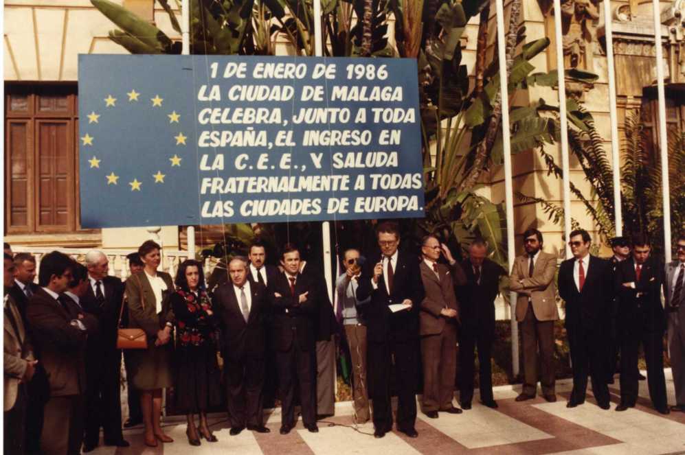 Celebración del ingreso de España en la CEE, 1986.