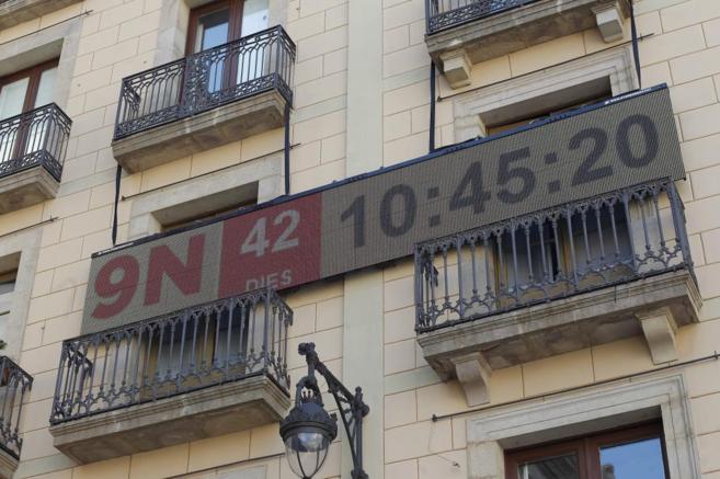 El marcador electrnico instalado en Barcelona con los das que...