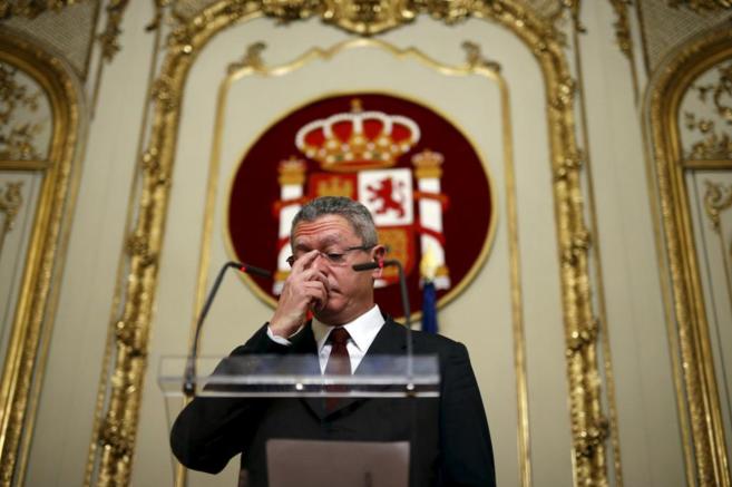 El ex ministro de Justicia, Alberto Ruiz-Gallardn, durante el...