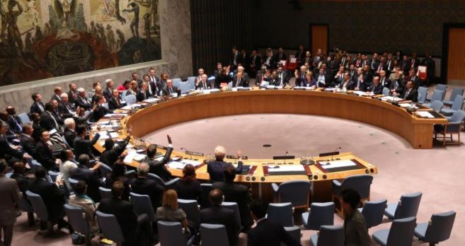 Vista general de una reunin del Consejo de Seguridad de Naciones...