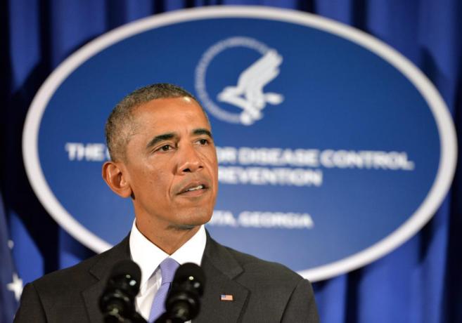 Barack Obama, durante su visita al CDC el pasado 16 de septiembre.
