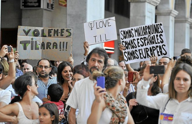 La manifestacin del 13 de octubre de 2013 en la plaza Mayor de Palma...
