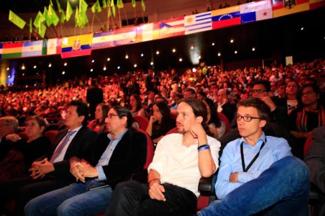 Pablo Iglesias e igo Errejn, en el Encuentro Latinoamericano...