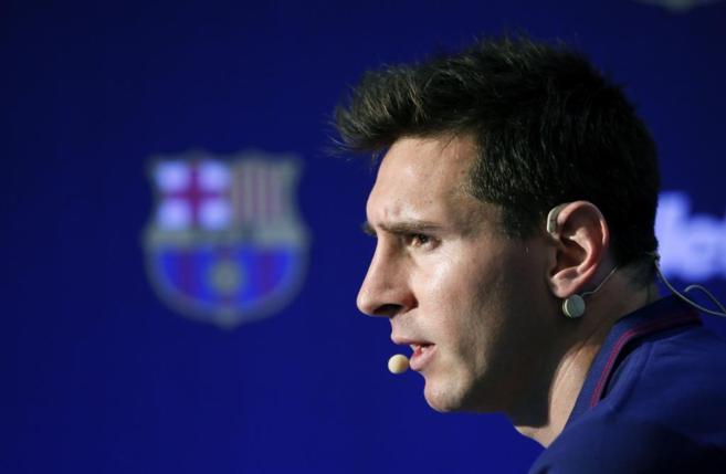 Leo Messi, durante un acto publicitario.