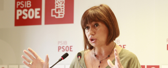 La lder el PSIB-PSOE, Francina Armengol, en rueda de prensa la...