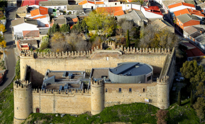 Imagen area del Castillo de Maqueda.