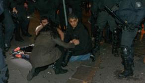 Manifestante herido en Hamburgo.
