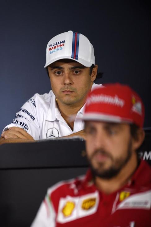 Massa y Alonso, durante la conferencia de prensa en Sochi.