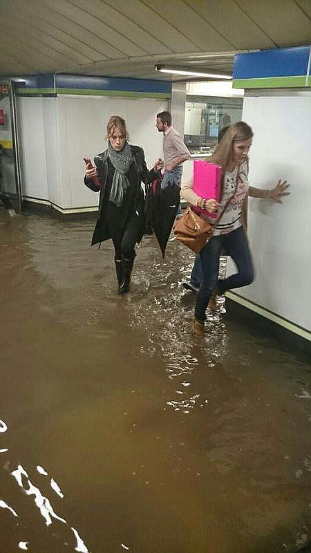 Inundaciones en el metro de Madrid