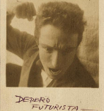 Autorretrato de Depero en Roma (1915)