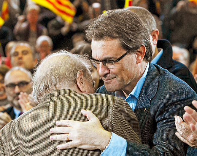 Jordi Pujol y Artur Mas