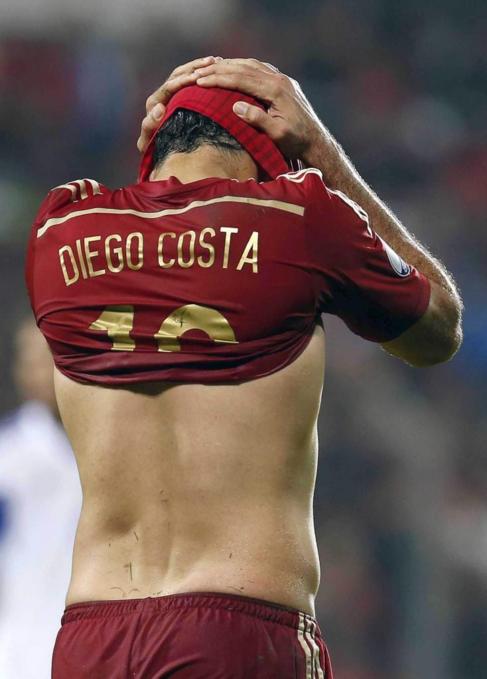 Diego Costa, el pasado domingo, tras fallar una ocasin en...