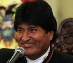 Evo Morales, este lunes en La Paz.