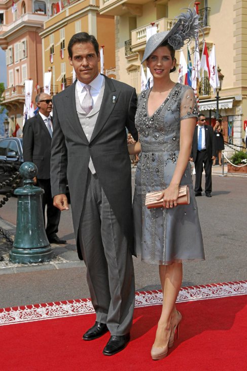 Margarita Vargas junto a su marido, el duque de Anjou, en la boda real...