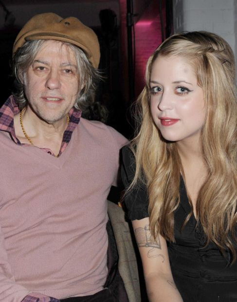 Geldof  y su hija, en 2009.