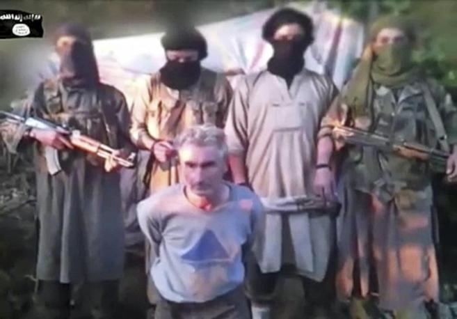 Captura del vídeo en el que el grupo terrorista 'Soldados del...