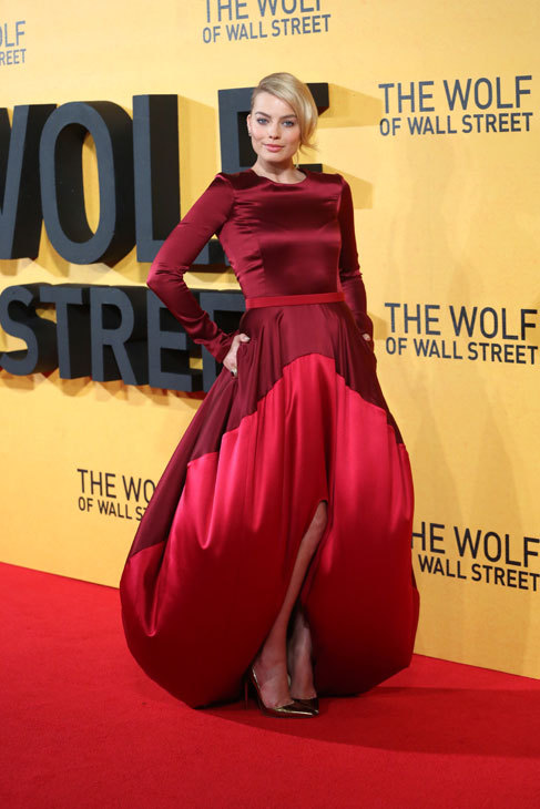 Margot Robbie en la 'premier' de 'El lobo de Wall Street'.