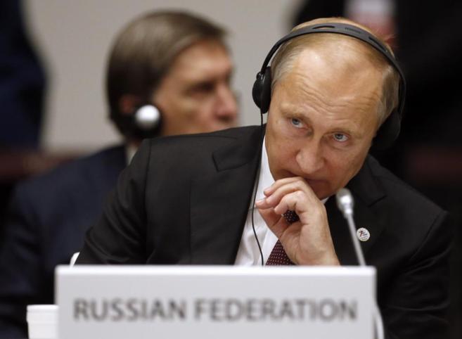 Vladimir Putin, presidente de Rusia, durante la cumbre Europa-Asia en...