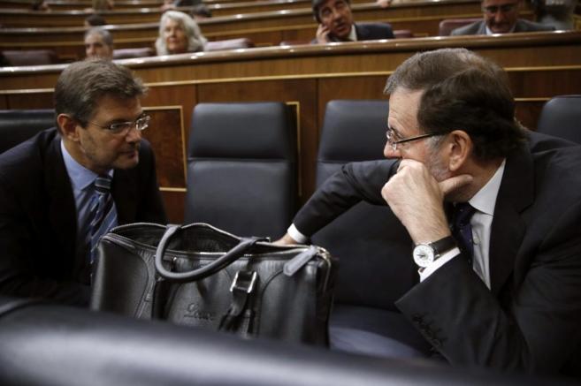 Rafael Catal con Mariano Rajoy el martes en el Congreso