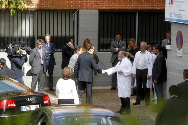 Ignacio Gonzlez y Mariano Rajoy visitan el Hospital Carlos III.