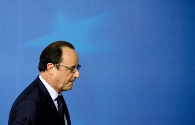El presidente francs, Franois Hollande, despus de una rueda de...