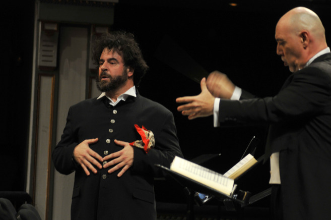 El bartono Carlos lvarez, durante su actuacin en el Teatro...
