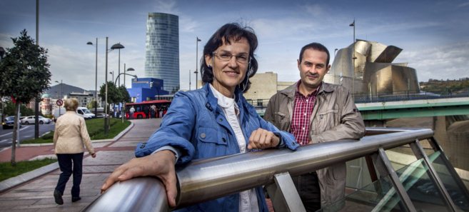 Los portavoces de Ganemos Euskadi-Irabazi Isabel Salud y José Ramón...