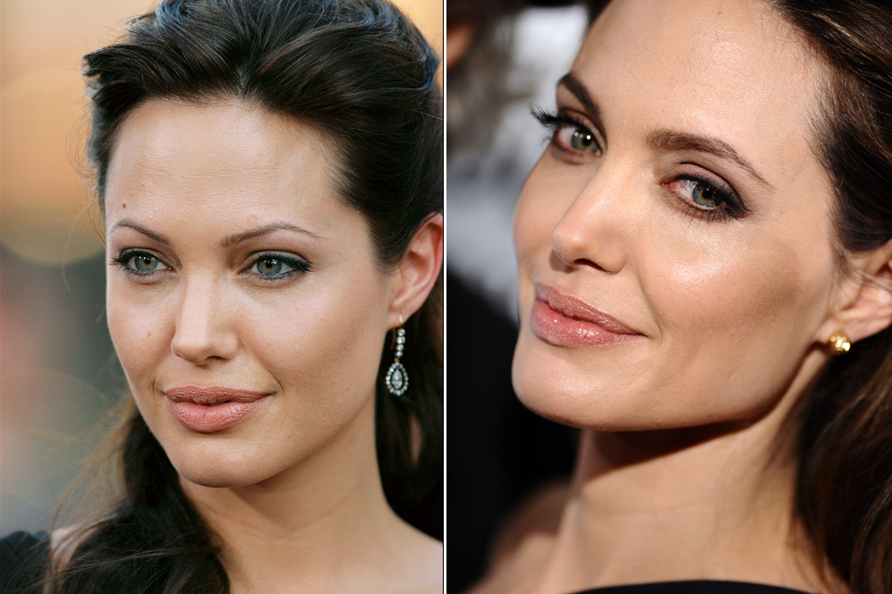 Aunque las cejas de Angelina Jolie tienen un grosor medio muy...